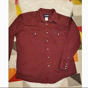 Men's XL Wrangler snap button up shirt